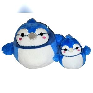 2 For $20.Babs The blue Jay bird Mother & baby Squishmallows